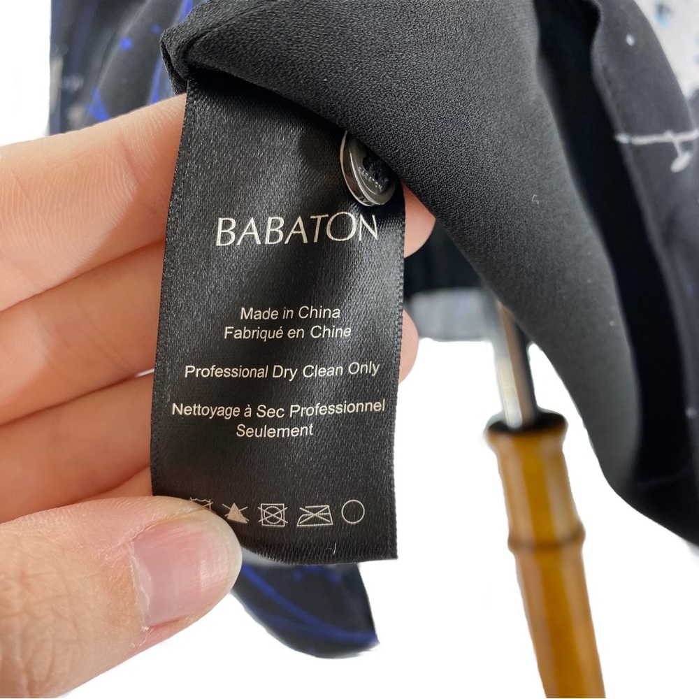 Babaton Black Patterned Button Up Long Sleeve Dress - Picture 6 of 7